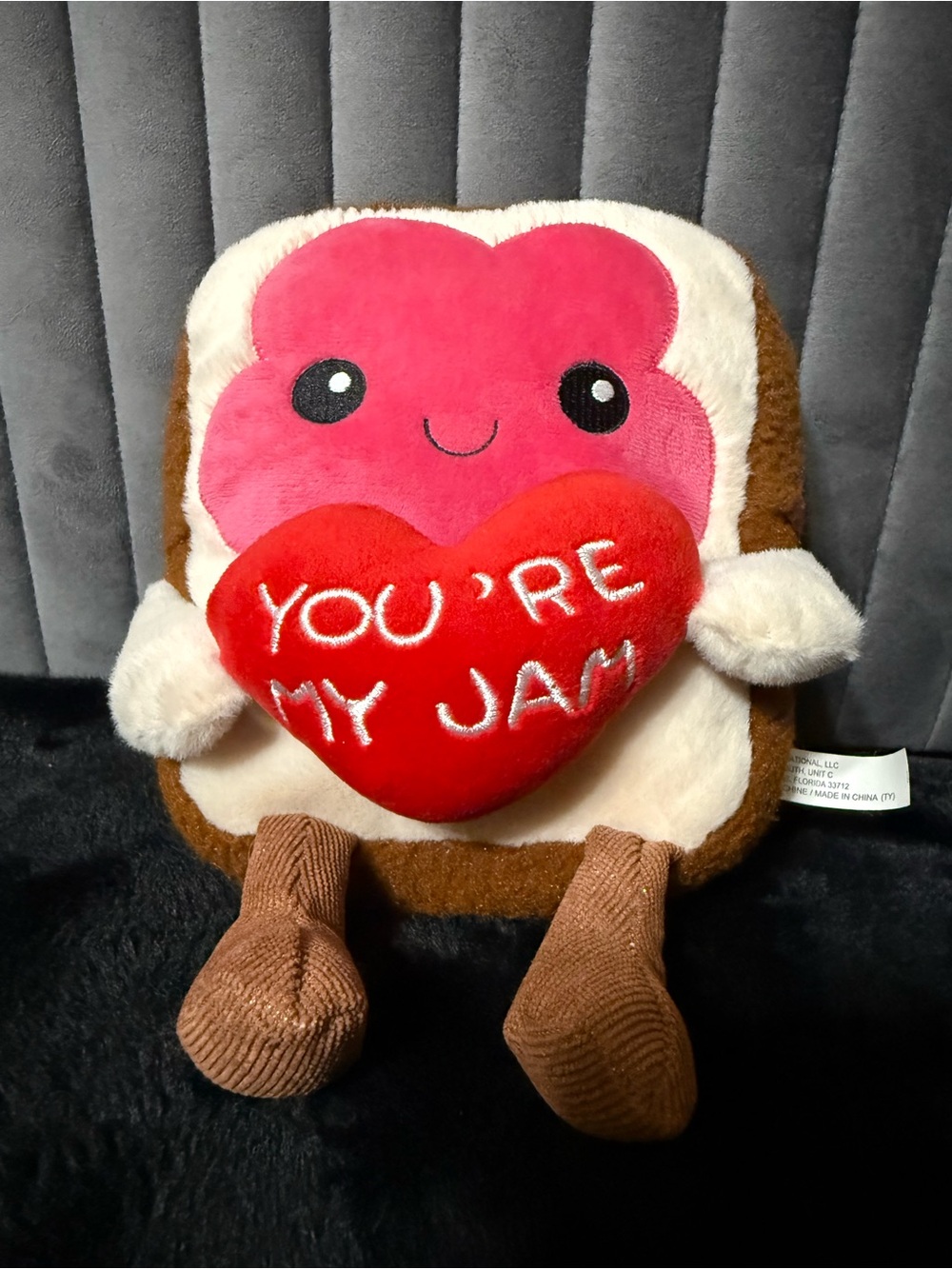 Dan Dee Jam Toast Plush You’re My Jam Bread Strawberry Valentine Stuffed Toy